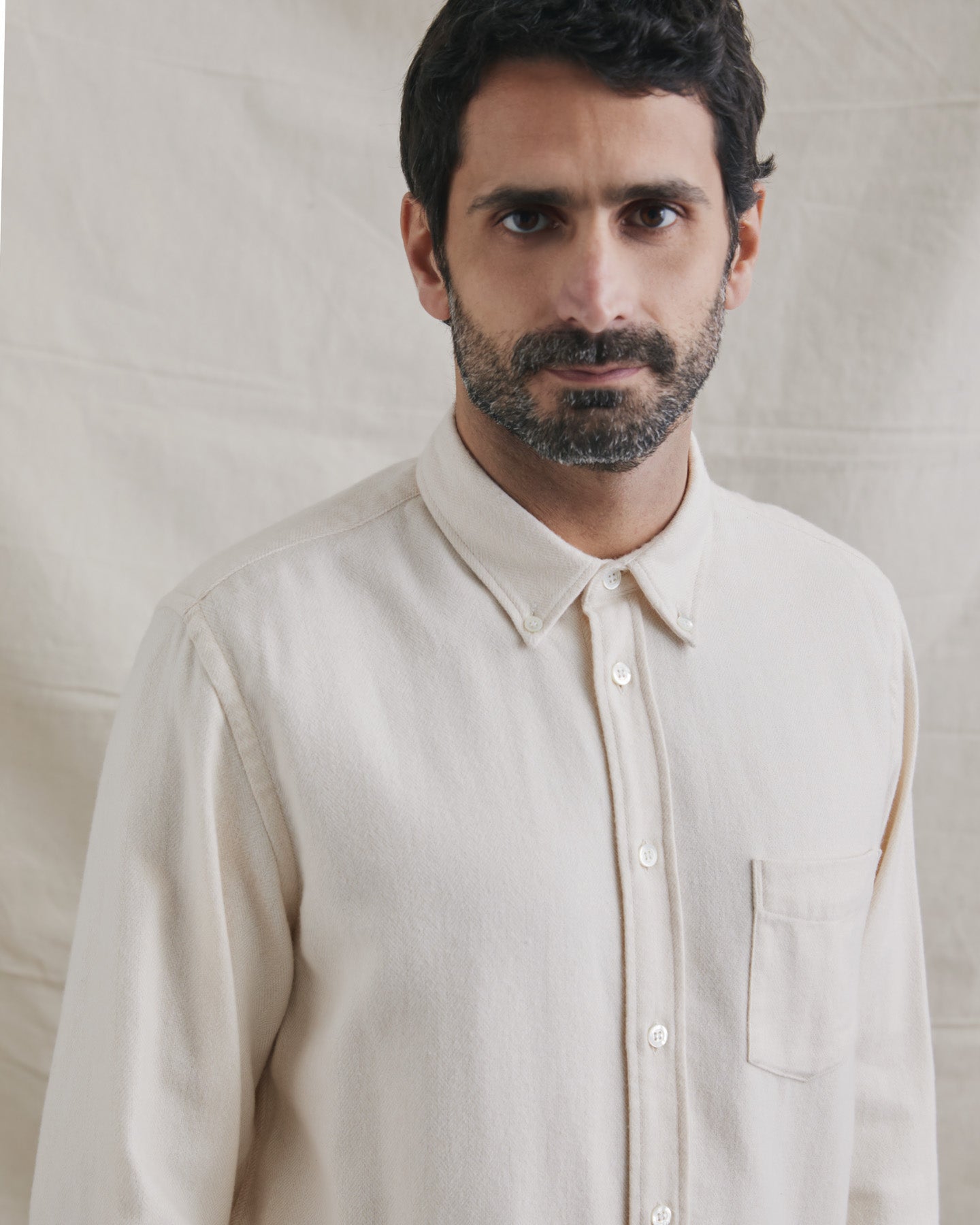 Branco Ecru Herringbone