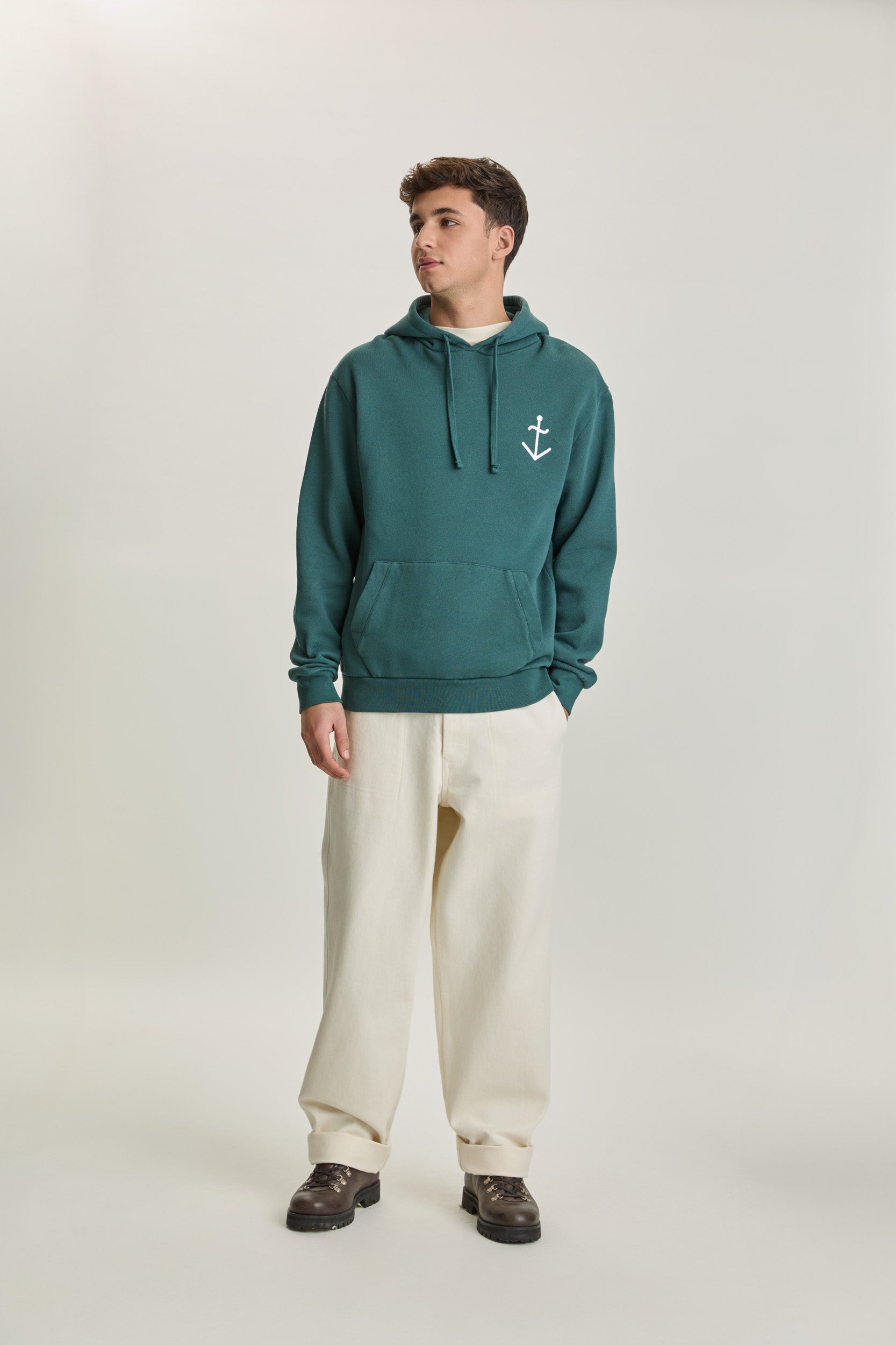 Matias Dark Green/Off-White Logo