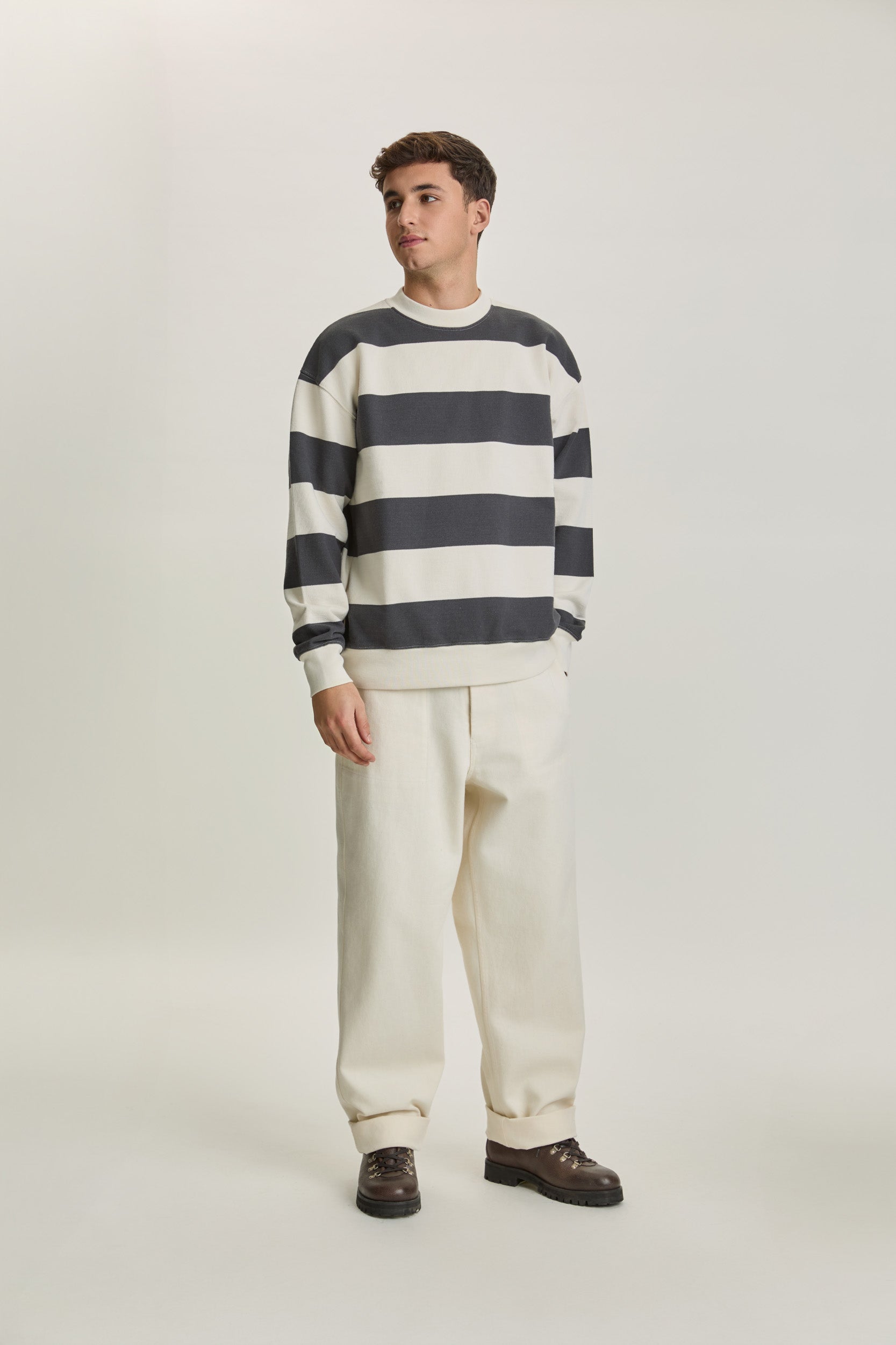 Paiva Dark Navy/Off-White Stripes