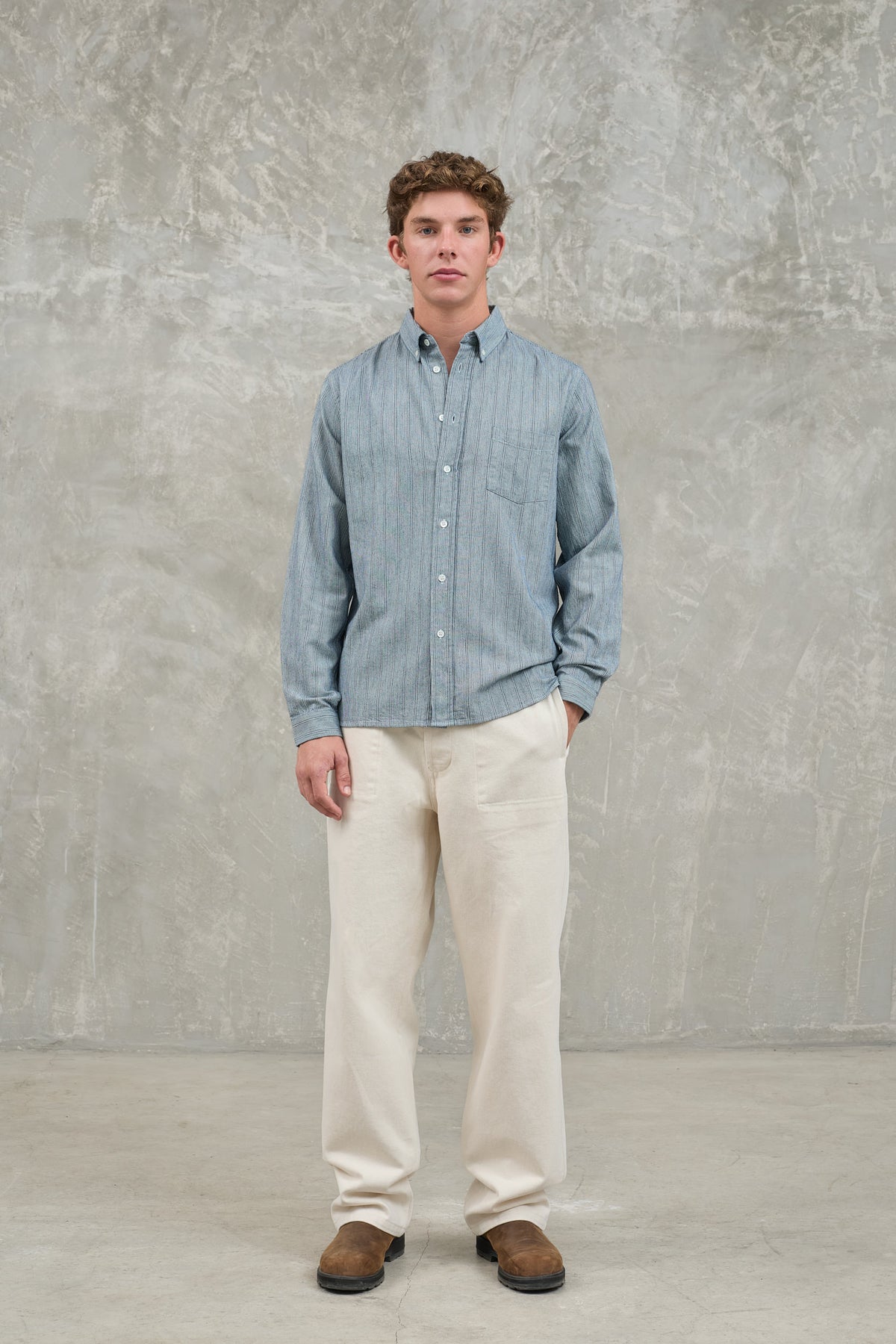 Branco Indigo Stripes
