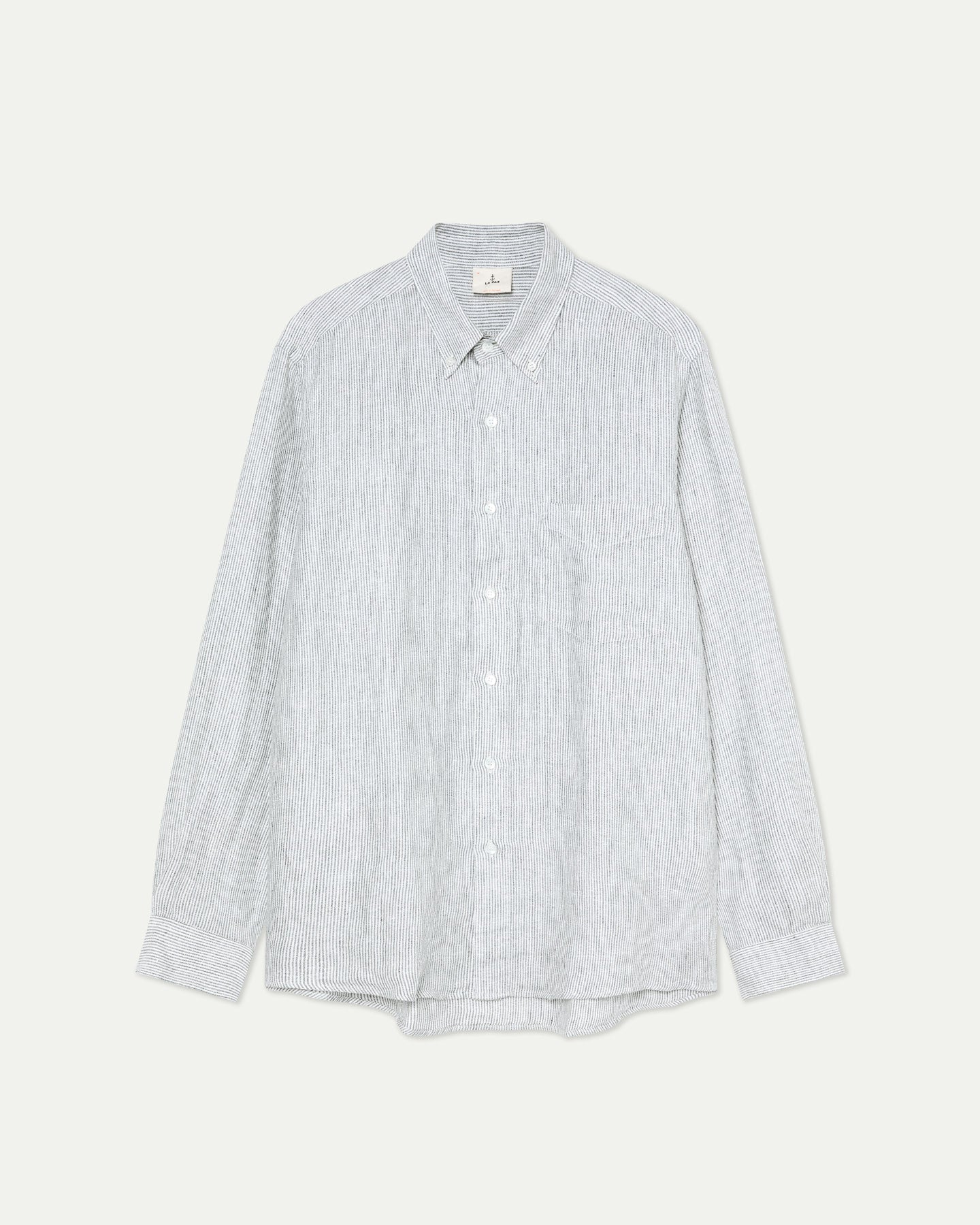 Bastos Smoked Pearl Linen Stripes
