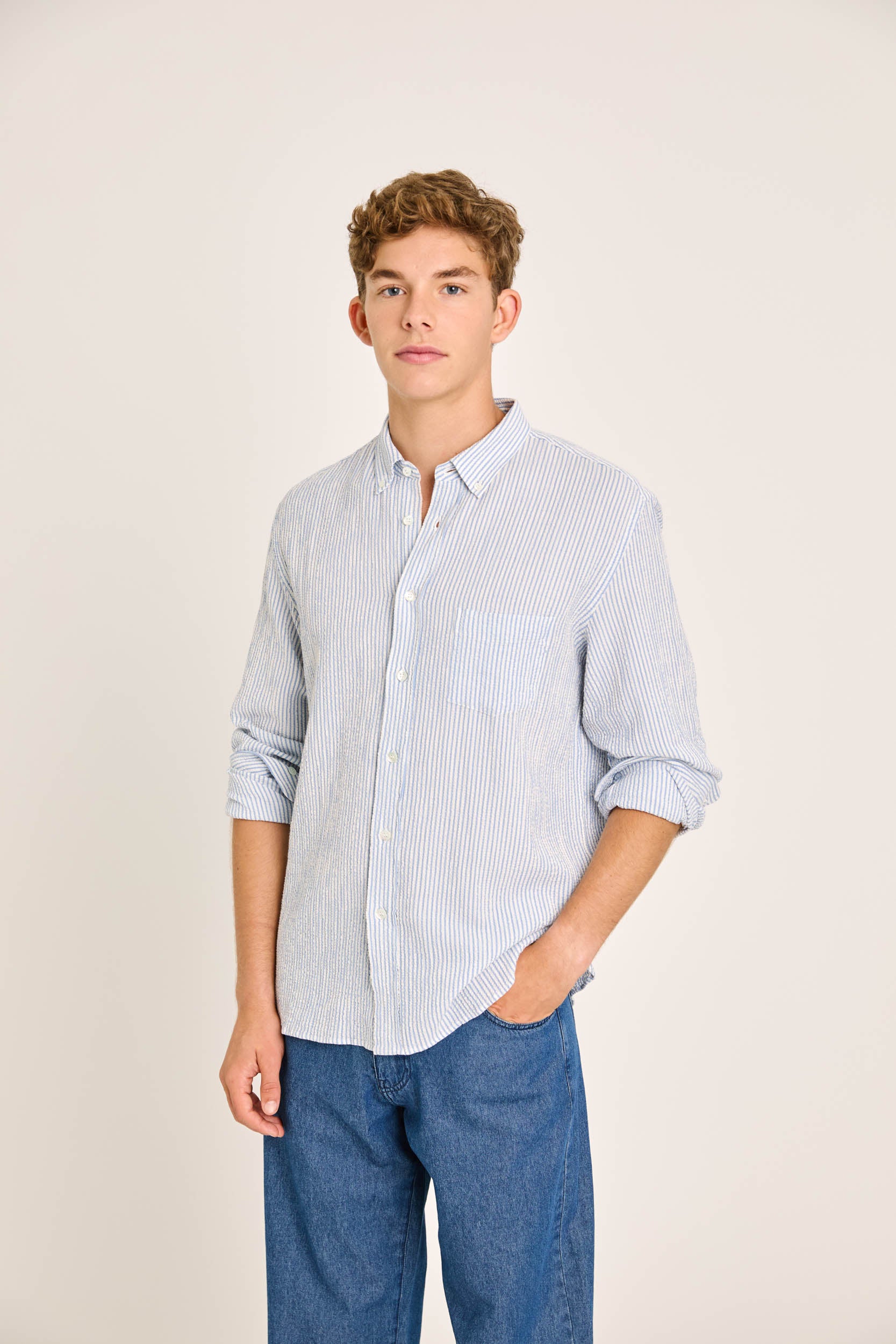 Branco Azure Stripes