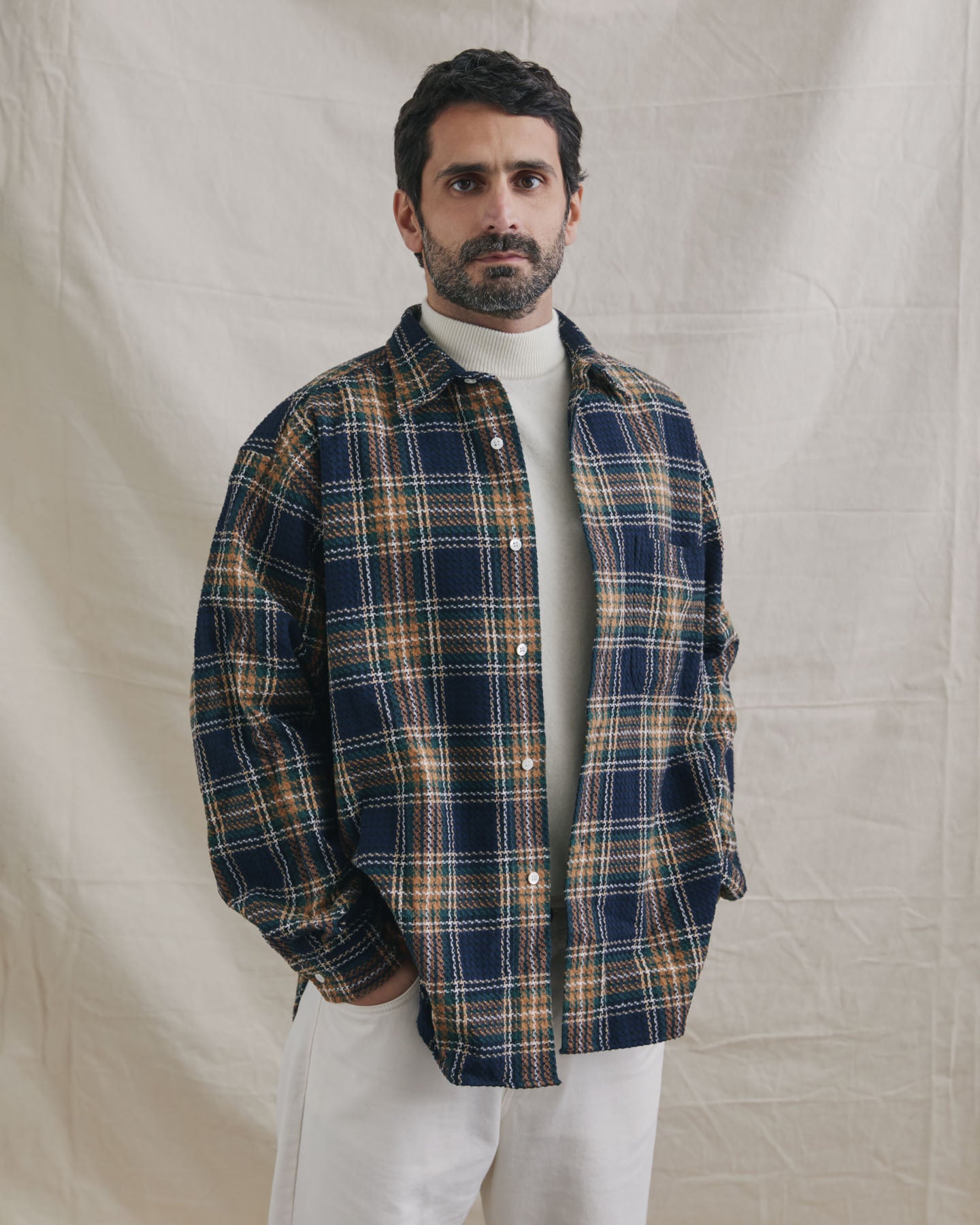 Carvalho Navy Checks