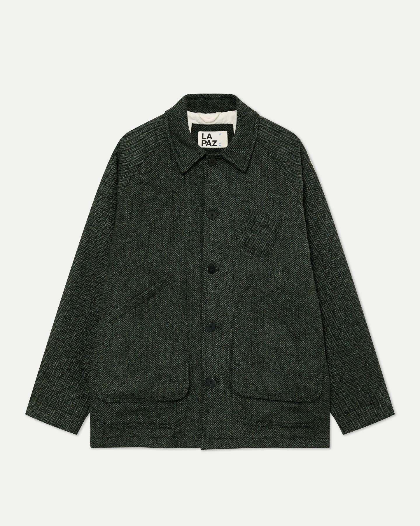 Mantero Black/Green Herringbone
