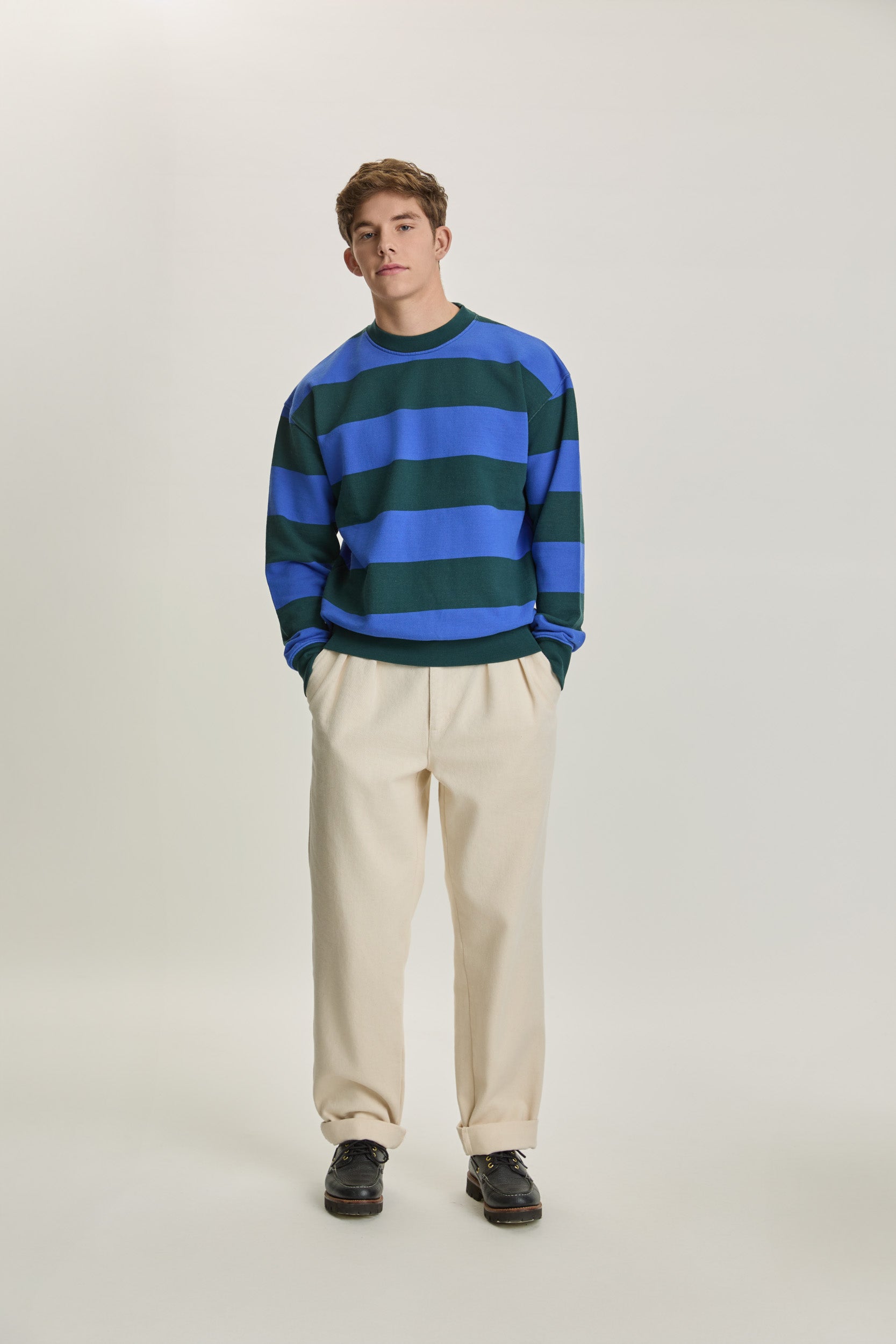 Paiva Dark Green/Yves Blue Stripes