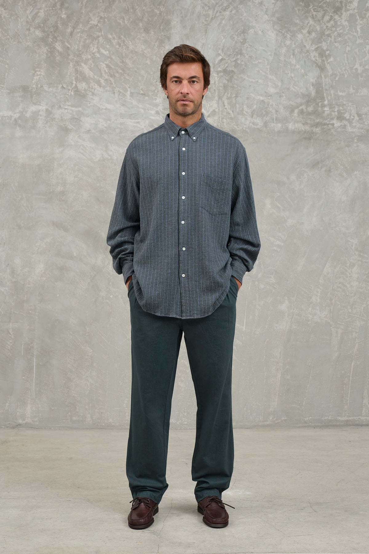 Bastos Balsam Green Herringbone