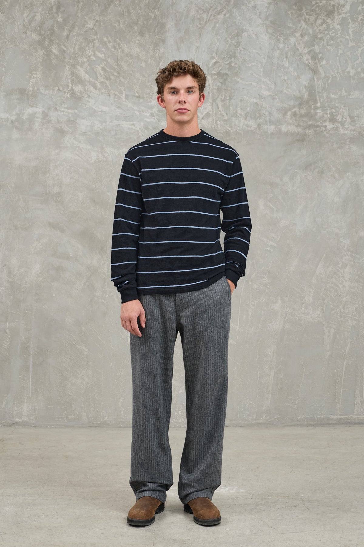 Feijó Black / Blue Stripes