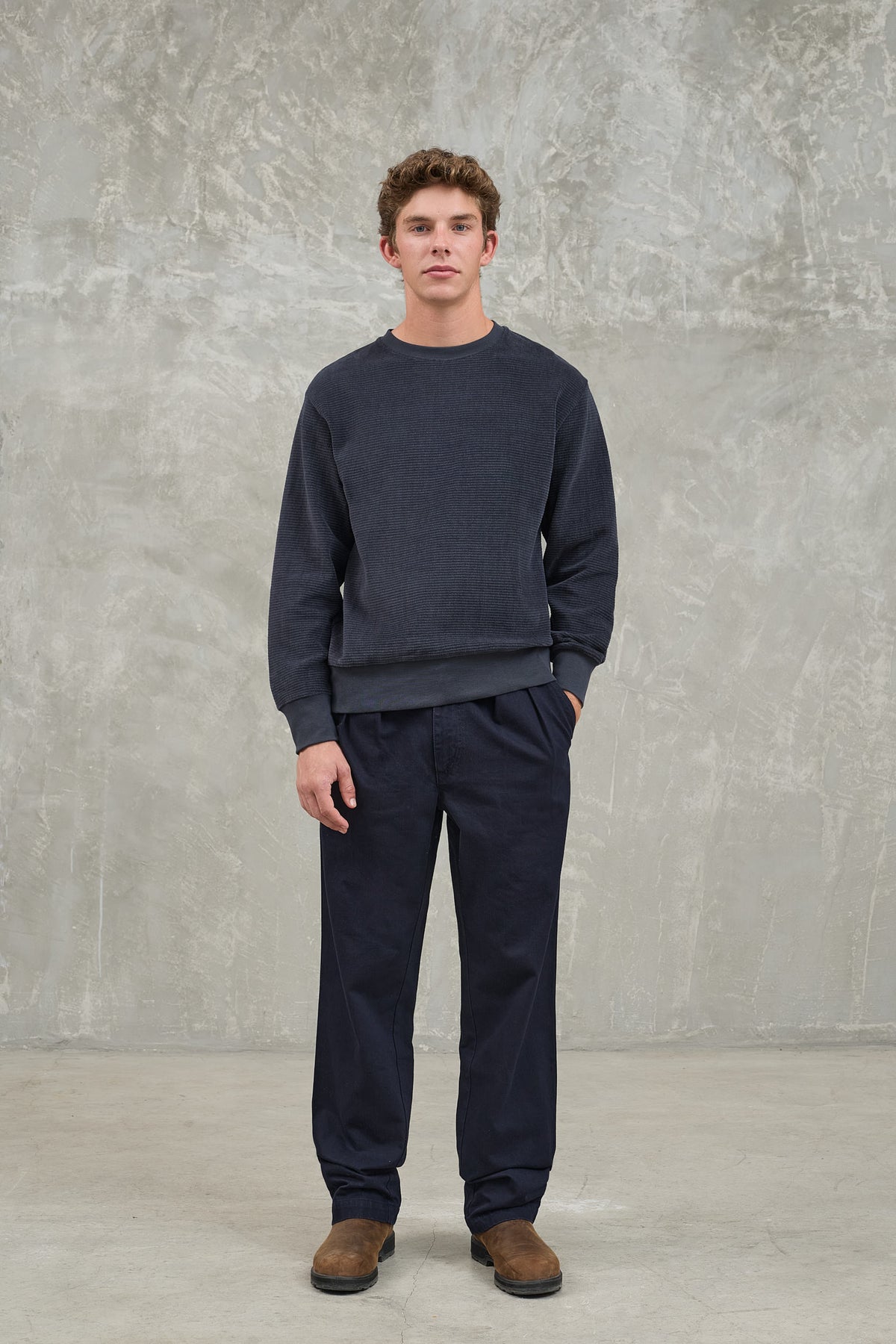 Nobre Ribbed Dark Navy