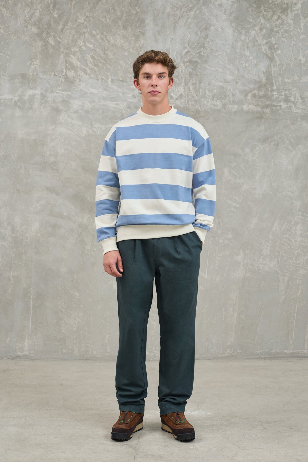 Paiva Ecru / Blue Stripes