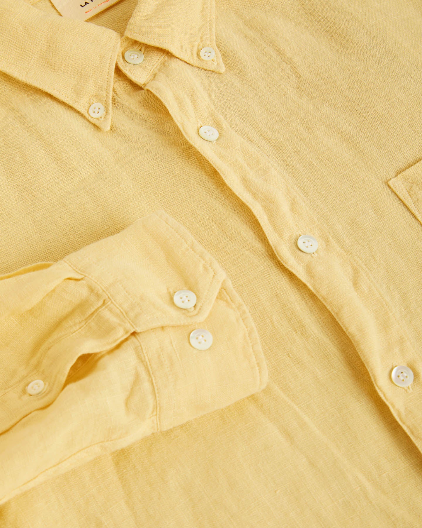 Bastos Pale Yellow Linen