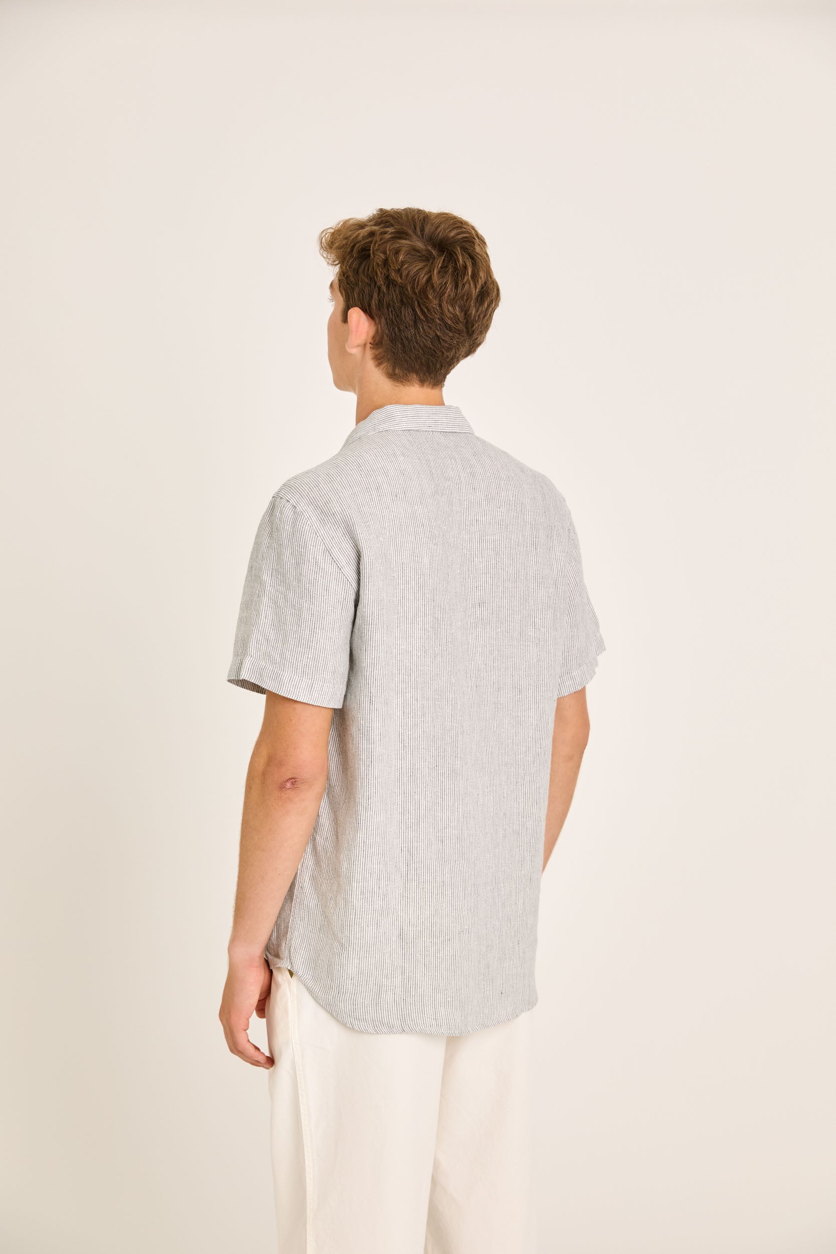 Silveira Smoked Pearl Linen Stripes