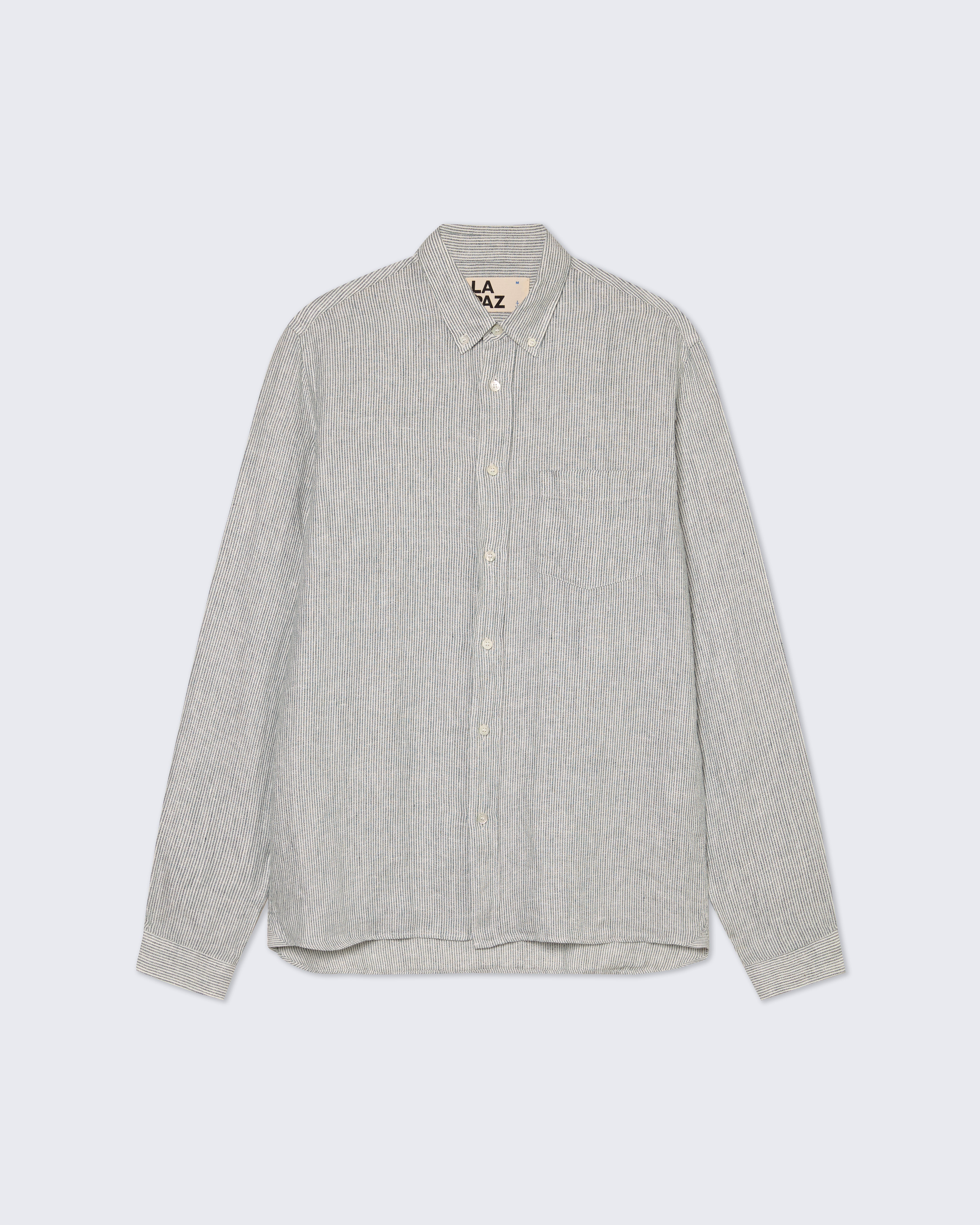 Branco Green Stripes Linen