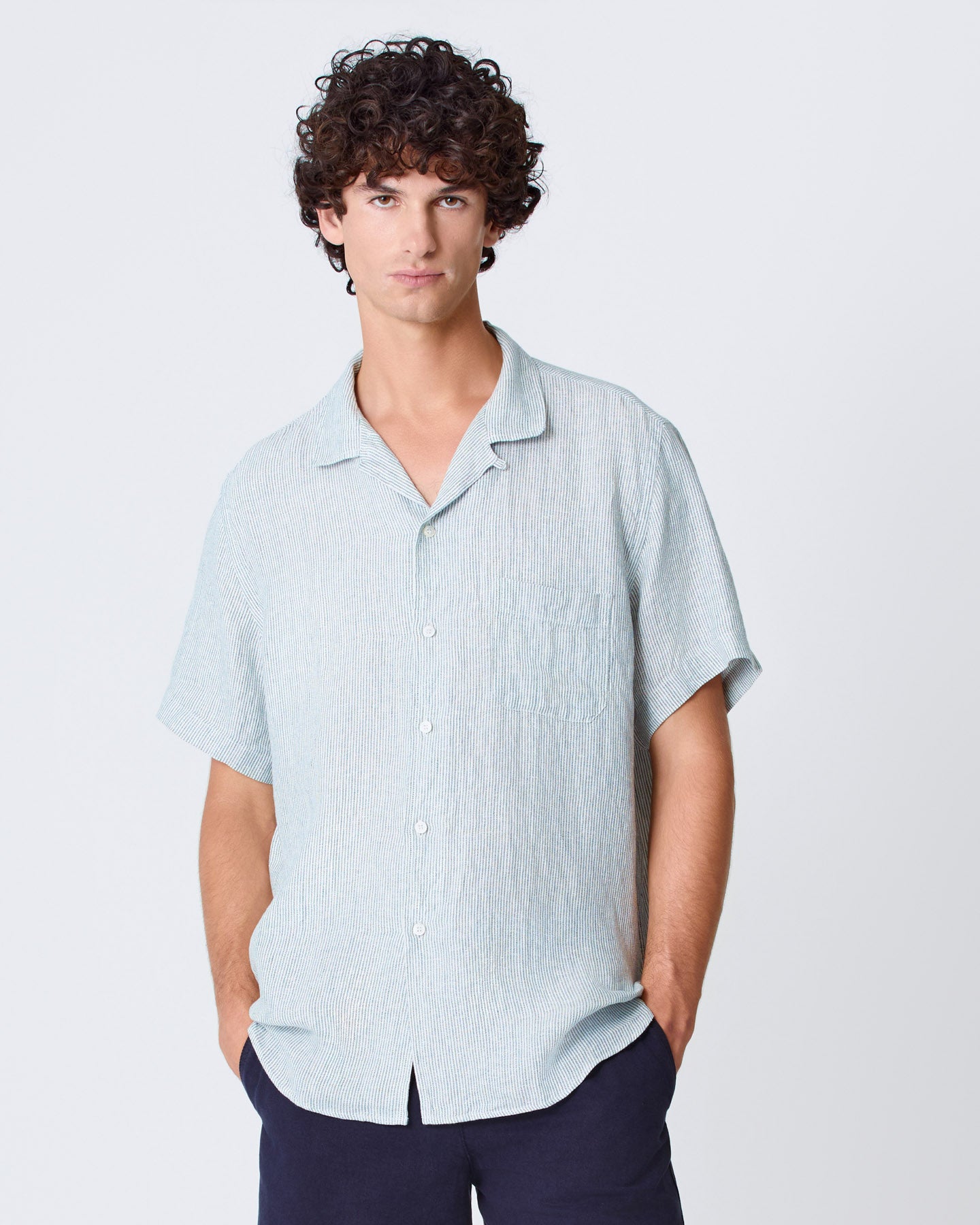 Silveira Green Stripes Linen