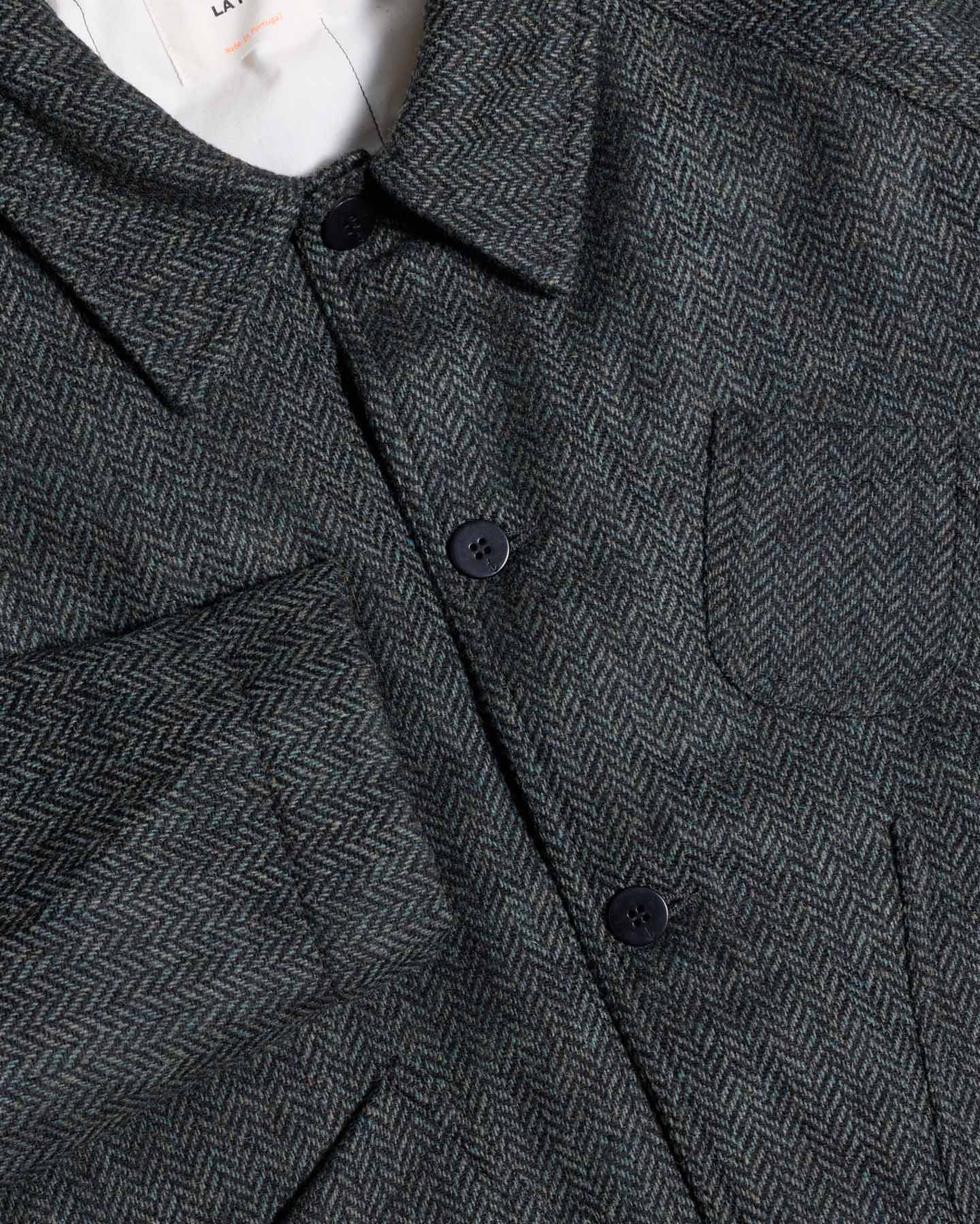 Mantero Green Herringbone